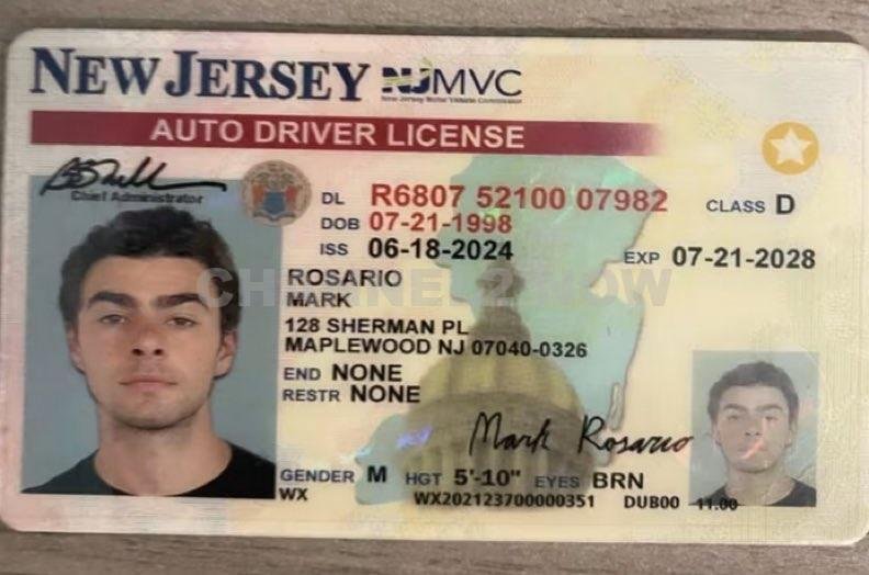 Fake New Jersey ID from UnitedHealthCare CEO murder suspect Luigi Mangione