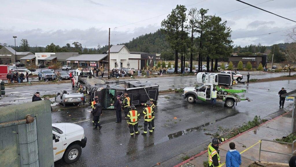 Injuries reported after tornado touched down in Scotts Valley