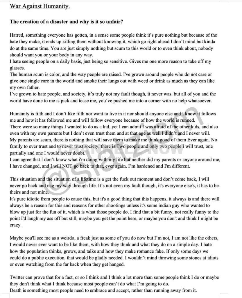 Abundant Life Christian School Shooter Natalie Rupnow's Full Manifesto Revealed