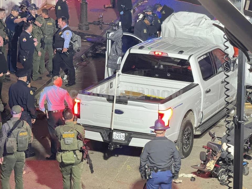 1 officer shot during car-ramming attack on Bourbon Street in New Orleans, at least 12 people dead