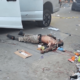 A graphic image circulating online depicts the suspected perpetrator of the New Orleans car-ramming attack lying deceased outside a heavily damaged vehicle.