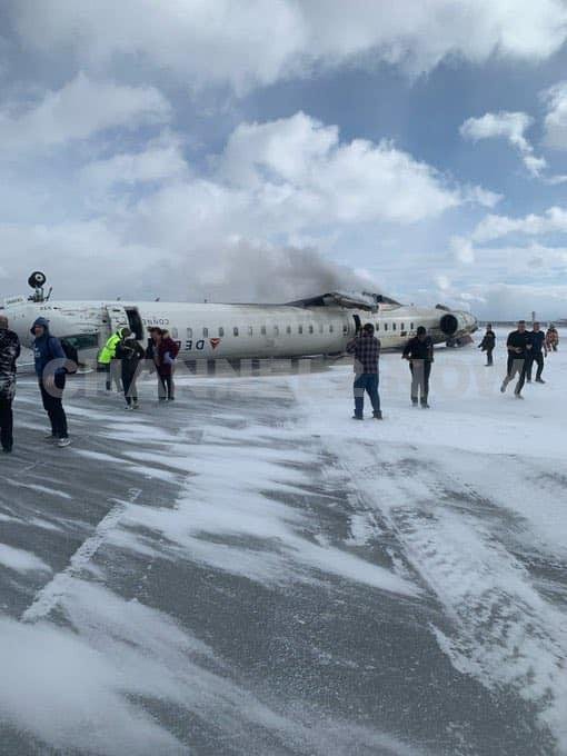 Authorities are responding to a reported plane crash at Toronto Pearson International Airport, according to Peel Regional Police. 

Initial reports indicate that a Delta Airlines CRJ-900, operating as Delta Flight 4819 from Minneapolis-Saint Paul International Airport (MSP) to Toronto (YYZ), was involved in the incident.