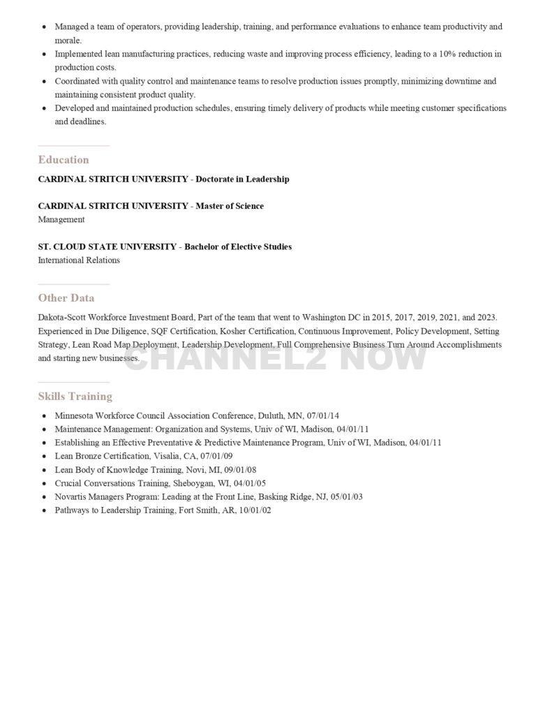 Exclusive: Minnesota shooting suspect Vance Luther Boelter Resume