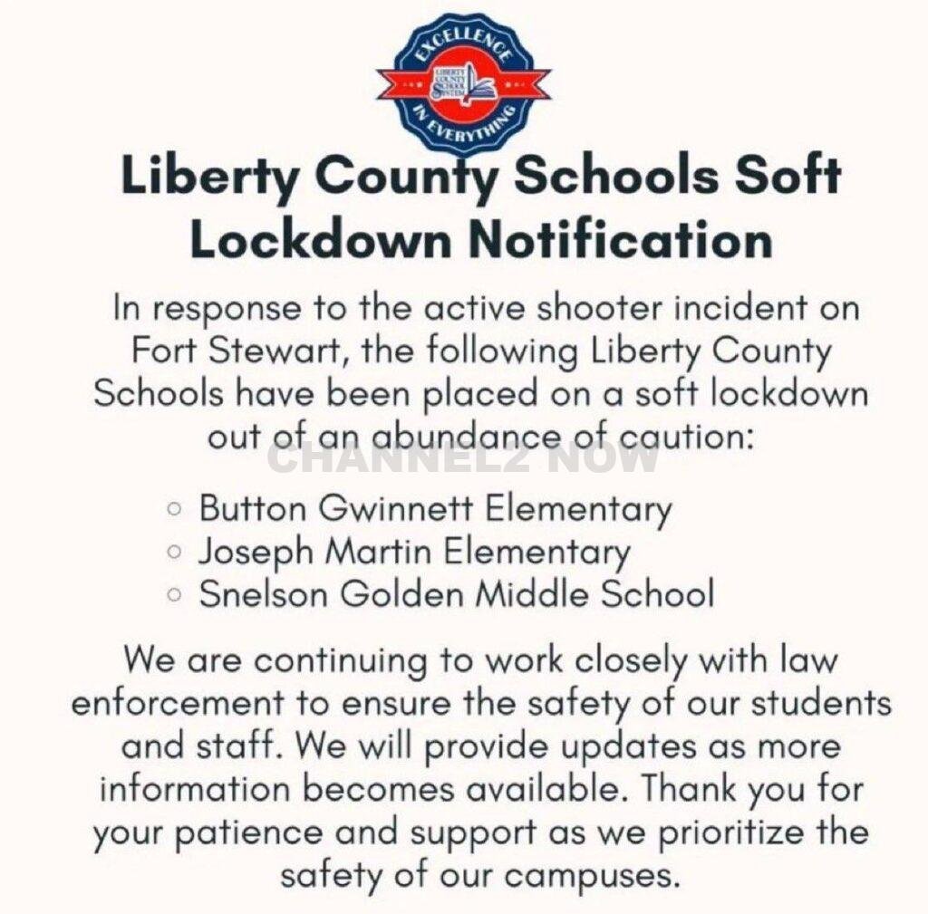 Liberty County Schools Issue Soft Lockdown Following Fort Stewart Incident