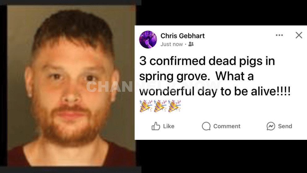 Christopher Gebhart Condemned for Celebrating Deadly York County Police Shooting 1879 Harr Road in Spring Grove NORTH CODORUS TOWNSHIP
