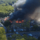 Shocking drone footage shows entire Grand Blanc Mormon Church building engulfed