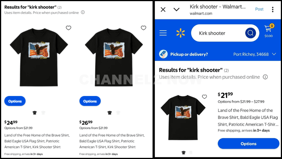 Walmart selling shirts under Kirk Shooter that resemble what assassin Tyler Robinson wore (2)