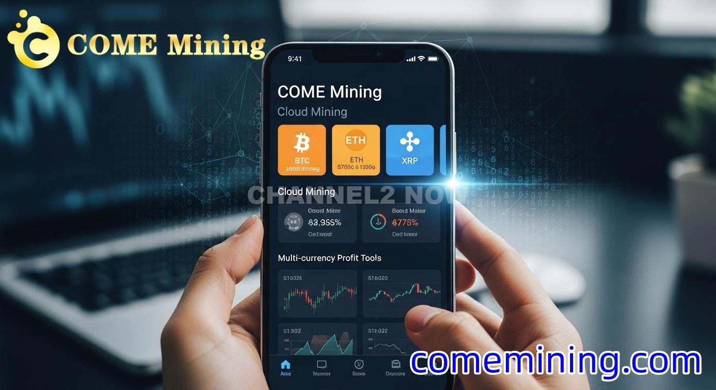 The COME mining mobile app supports BTC, ETH, and XRP cloud mining, and provides multi-currency profit tools