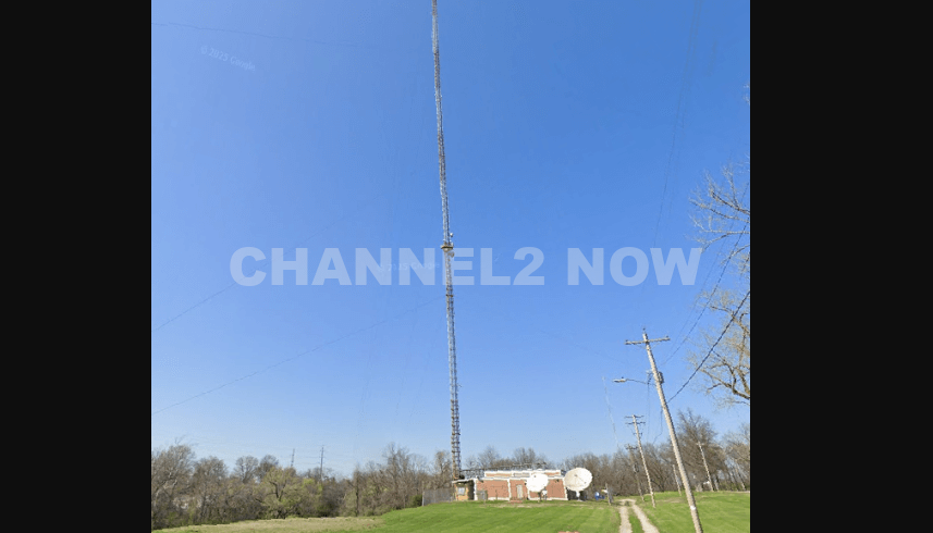 High-Angle Rescue in Progress After Teen Climbs 900-Foot KSDK TV Transmission Tower in Affton Heege Road