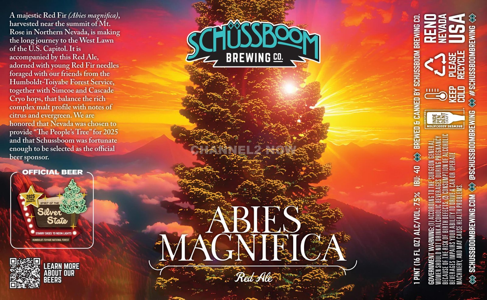 Schussboom Brewing Company Becomes Gold Sponsor for U.S. Capitol Christmas Tree