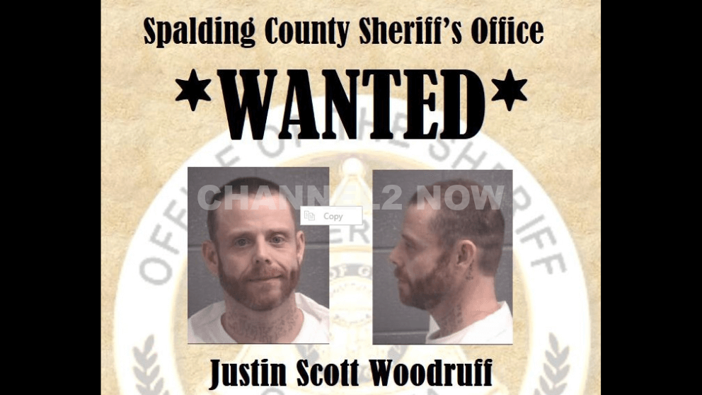 Spalding County Sheriff’s Office Searching for Escaped Inmate Justin Scott Woodruff Who Walked Away from Work Detail
