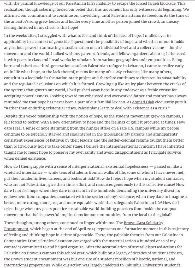 Mustapha Kharbouch's now-deleted 2024 manifesto — published in the Institute for Palestine Studies — has been recovered by internet sleuths.