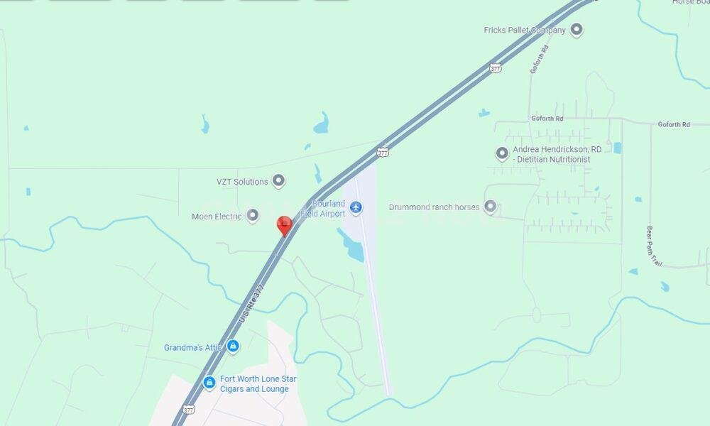 Plane crashes near Bourland Field Airport in Parker County CRESSON, Texas 17,700 block of U.S. Highway 377