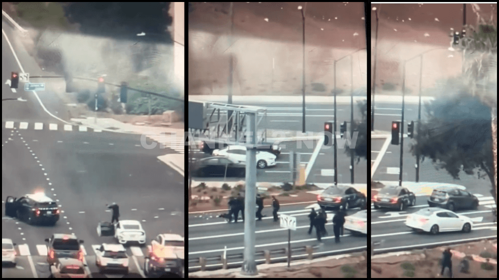 Video shows moments San Jose police officer shot during armed carjacking Highway 87 and the Julian Street exit