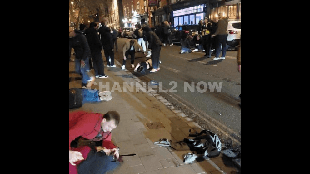 At Least 20 People Injured After Vehicle Strikes Pedestrians in Derby City Centre Friar Gate Curzon StreetCheapside Derbyshire Police
