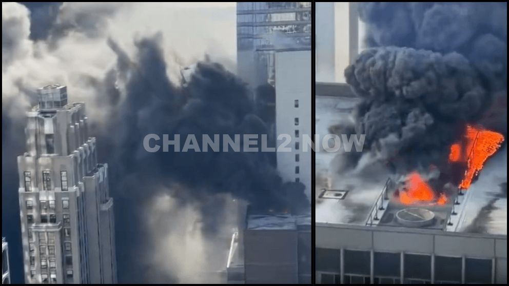 Firefighters Battle Major Rooftop Blaze in Midtown Manhattan Near St. Patrick’s Day Parade commercial building on 6 East 43rd St