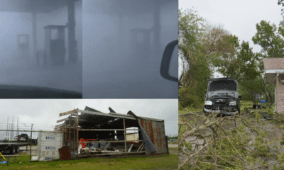 119MPH thunderstorm winds have been measured in Point Comfort Texas, with consistent damage